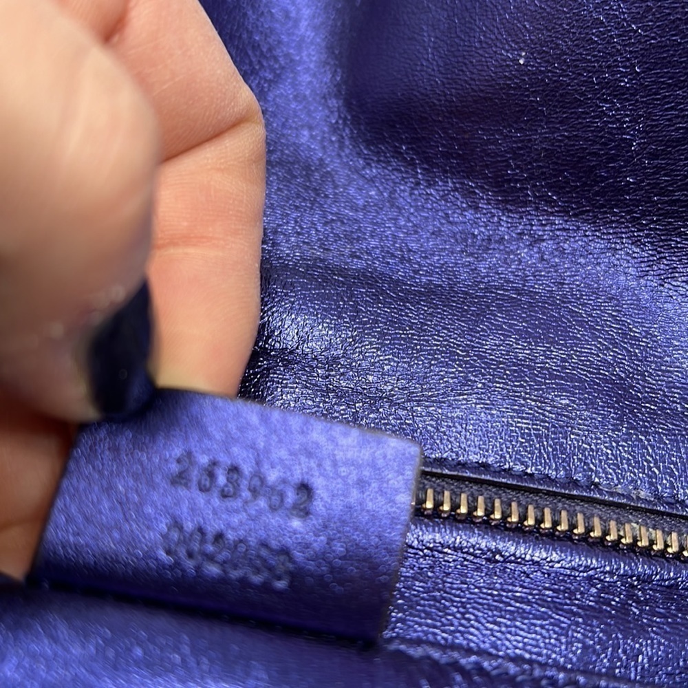 Gucci Malika Large Python Snakeskin Deep Metallic… - image 13